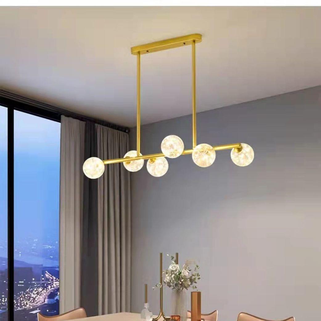 led餐厅吊灯一字长条吧台饭厅灯简约现代桌上方吊灯2025新款主灯