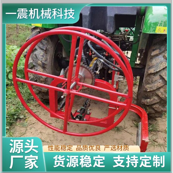 滴灌带回收机 果园农田灌溉水管回收机 浇地水管收卷机