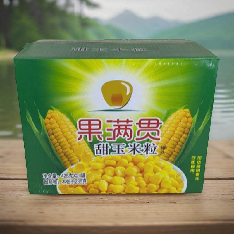 果满贯超甜玉米粒罐头425g *24罐 开 罐即食煮粥炒菜炒饭鱼饵佳品