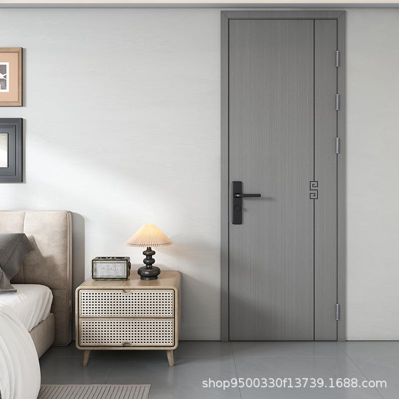 极简中窄全铝合金平开门自建房公寓家用卧室门房门室内门全套