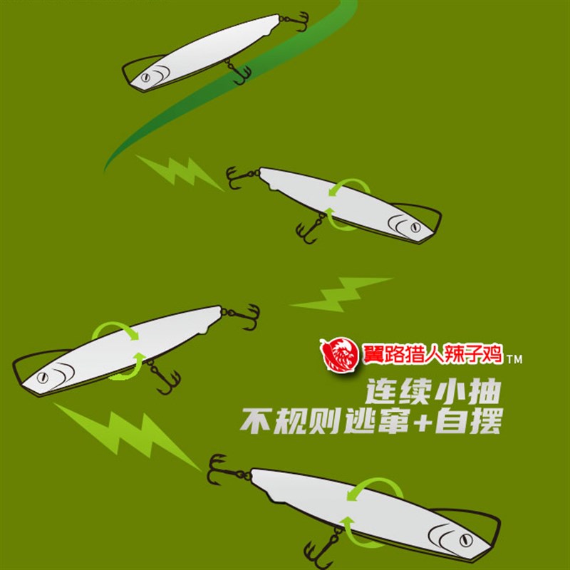翼路猎人辣子鸡超远投沉水铅笔 路亚饵翘嘴鳜鱼鳡鱼 远投沉水铅笔