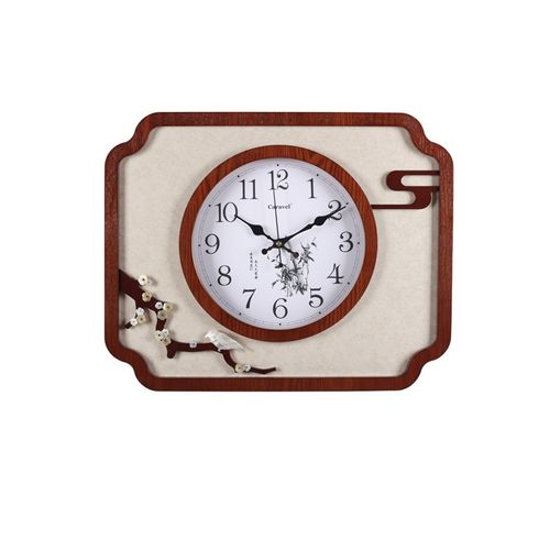 新中式钟表装饰画轻奢实木挂钟家用配电箱开关柜遮挡电表箱带时钟