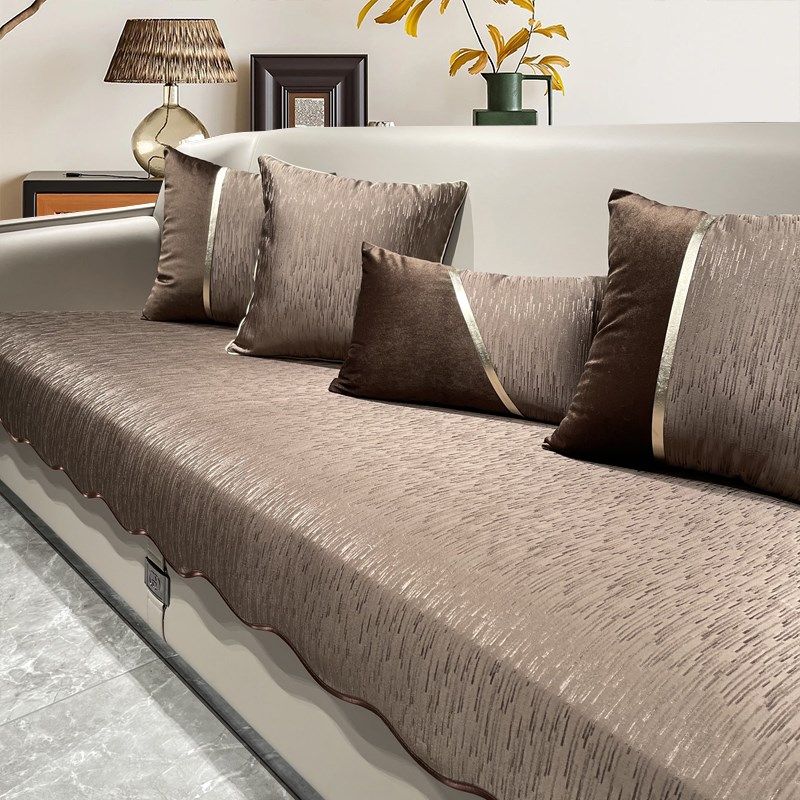 沙发垫四季通用轻奢防滑高级感直排三座贵妃坐垫子现代简约高品质