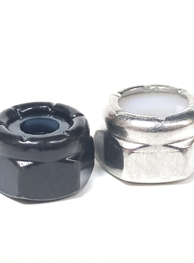 304不锈钢美制自锁防松螺母UNC尼龙锁紧螺丝帽BSW2468#10#1/4-3/8