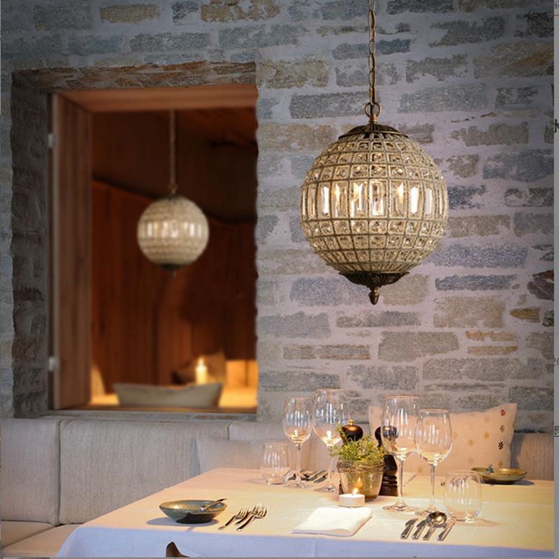 美CPB复古地球仪水晶吊灯意创圆式球灯客厅卧室别墅餐酒店工程厅