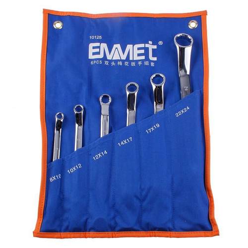 埃米无品牌/顿6PCS6件精平面双头梅花扳手组(布套袋装抛1)1121025