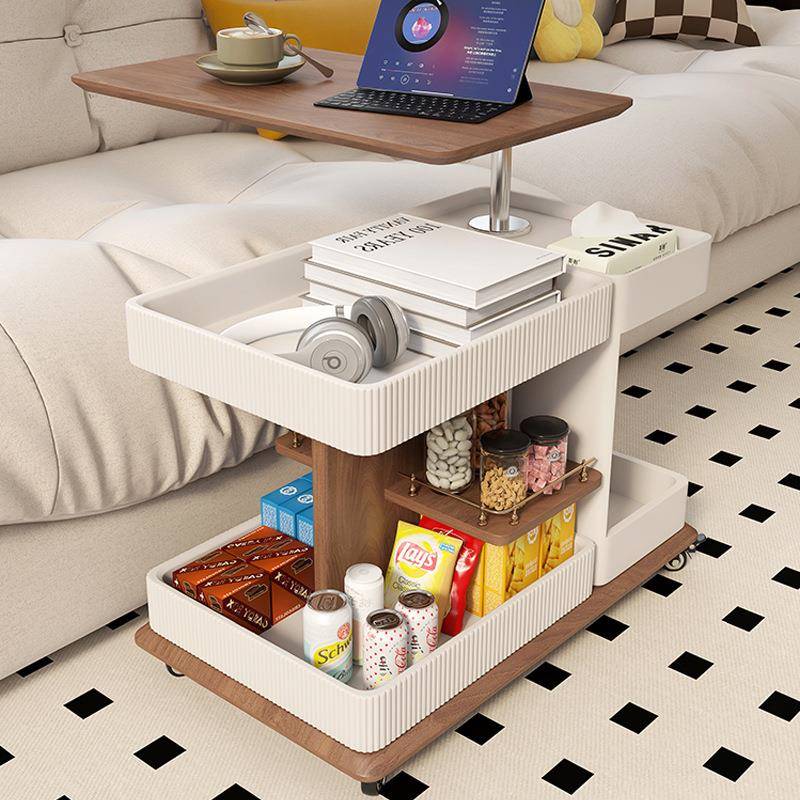 可移动板边几客厅户型UDN家用沙发边柜小降小推车多功能岩升旋转