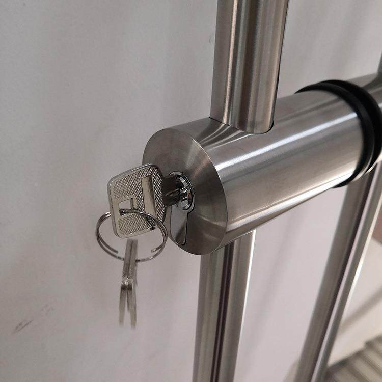 玻门拉手璃不锈钢锁拉手锁酒店木UVN门圆拉手欧美芯带玻璃大门把