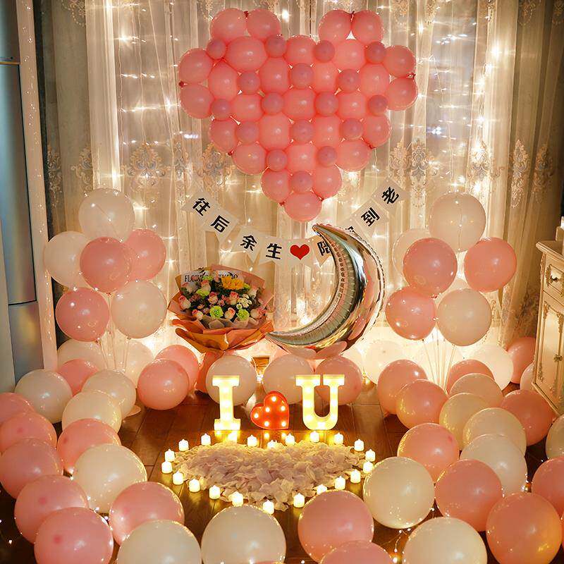 求婚道具浪漫惊喜室场景创意CSM布置套餐字灯表白母内饰七夕情装