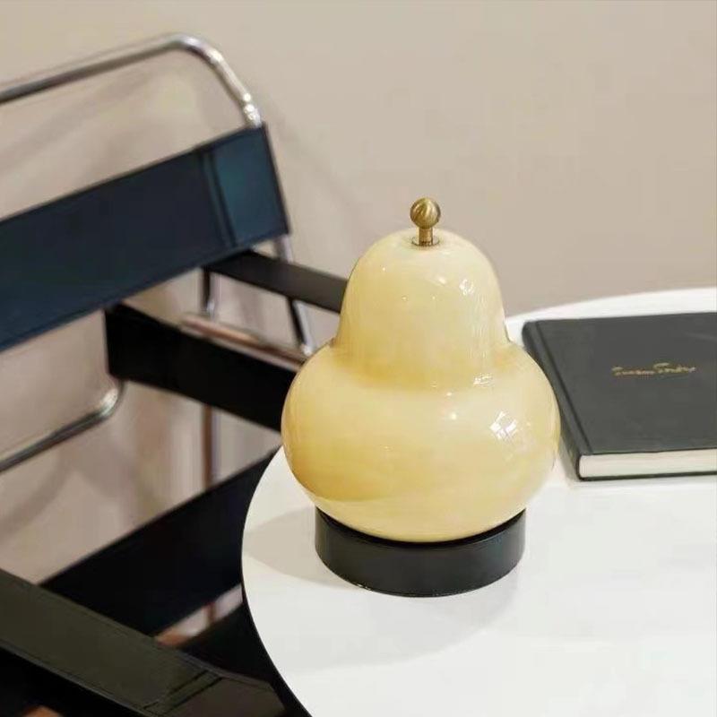 日式奶梨子灯客厅头书房充油电台触摸便携装饰氛围灯卧室无品牌/