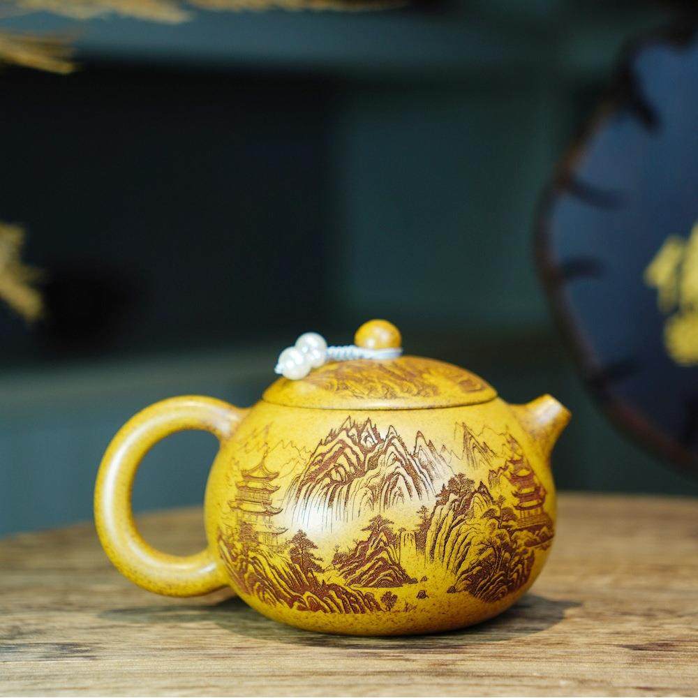 文紫砂茶宜壶手YDU工茶具大号施高温段泥美密景大西兴紫砂壶