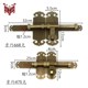纯铜门扣老式 门插销门锁实木大门黄铜加厚插销锁庭院栅栏花园门栓