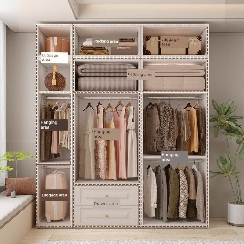 钢衣柜金属储物柜家庭卧室钢地板衣柜儿童大容量衣柜出租房间橱柜,住宅家具,独立衣柜,淘宝优惠券,粉丝福利购,淘宝优惠卷