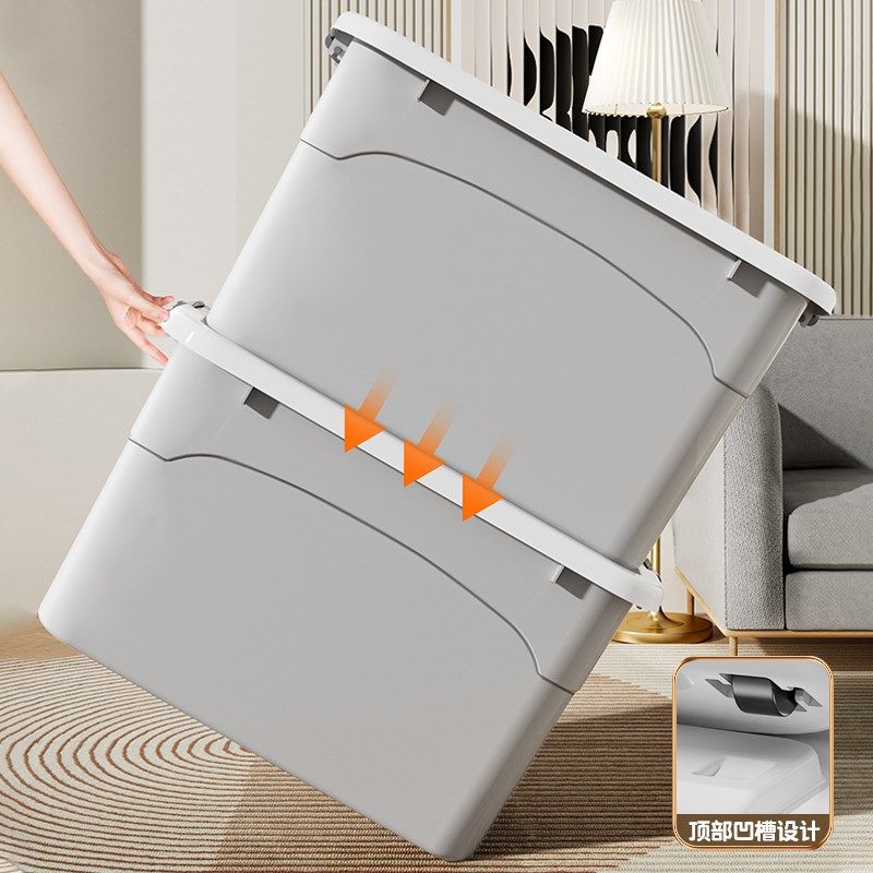 【买1送1】特大号塑料收纳箱加厚家用整理箱储物箱衣物被子收纳盒,收纳整理,收纳箱,淘宝优惠券,粉丝福利购,淘宝优惠卷