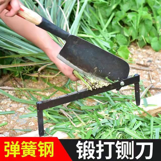 立锦铡刀锰钢老式铡草刀铡秸秆草秧铡钢铡铡刀匝刀切刀