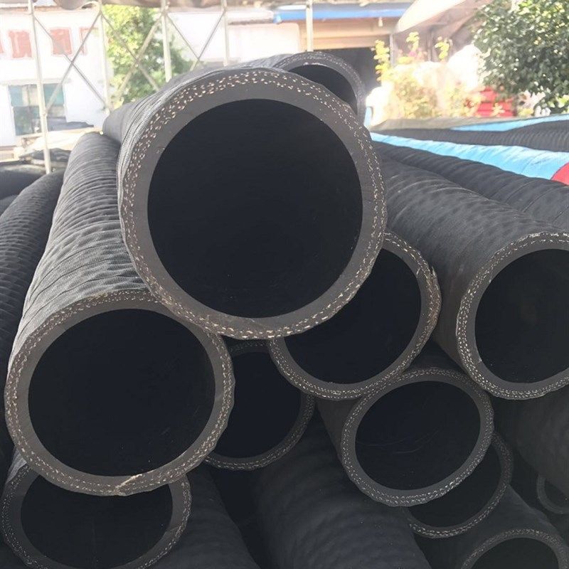4寸6寸8寸10寸带钢丝黑色橡胶管胶皮管水泵吸水管钢丝软管黑抽水