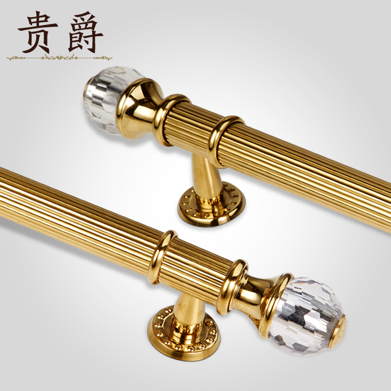 欧式玻璃大门不锈钢拉手水晶 防盗实木门推O拉门把手明装扶手加厚