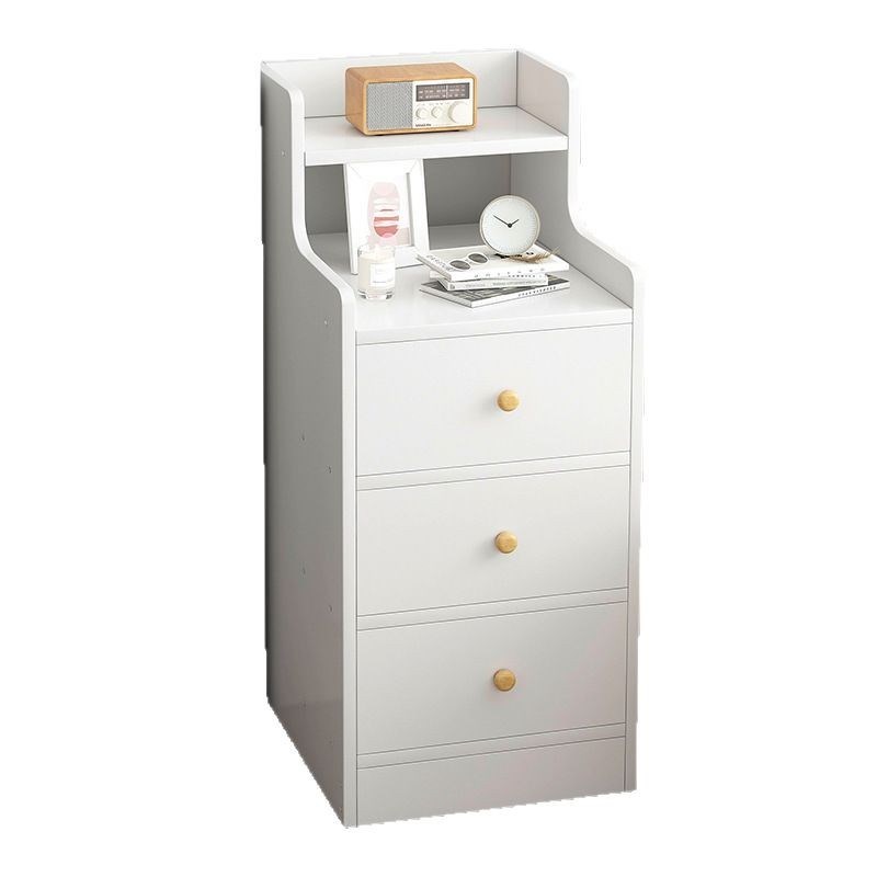 家用床头柜简约小型奶p油风卧室夹缝柜储物柜出租房超窄边几置物