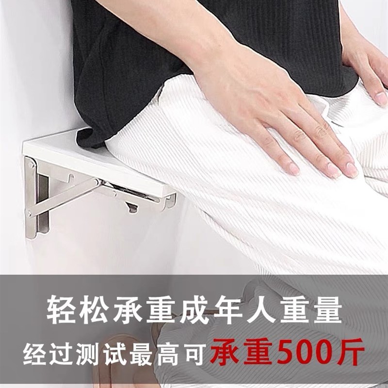 折叠304不锈钢三角支架墙上置物架活I动隔板伸缩层板支撑三脚托架