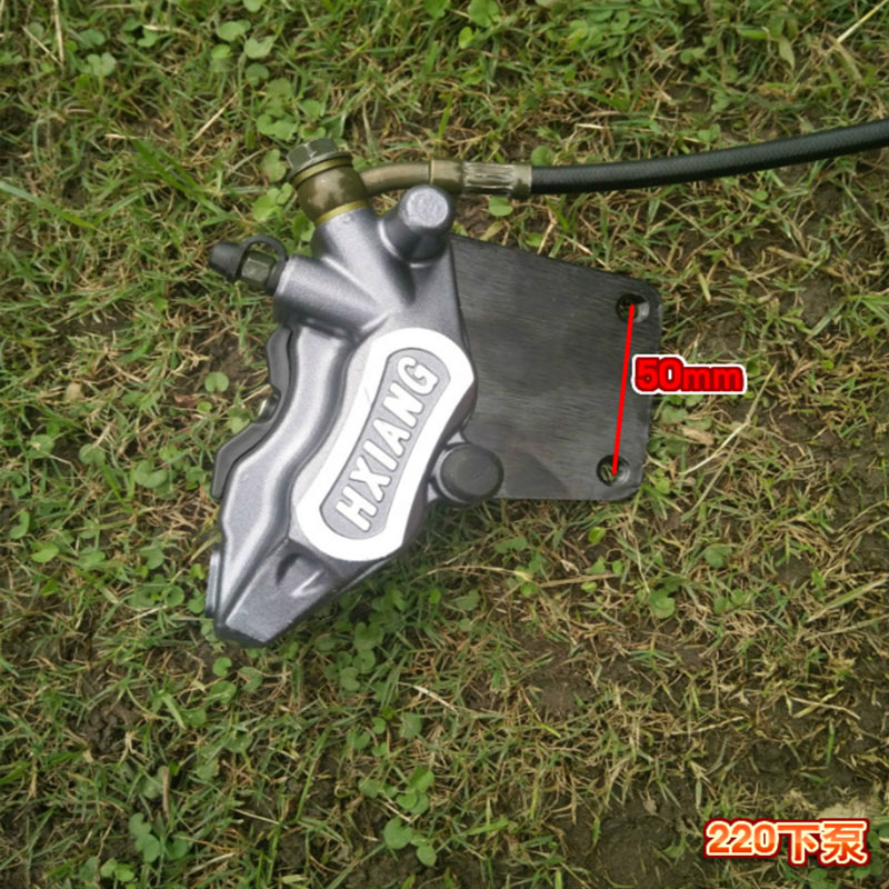 电动车碟刹电摩迅鹰小龟改装后碟刹110鼓刹改装ABX泵右装后碟刹