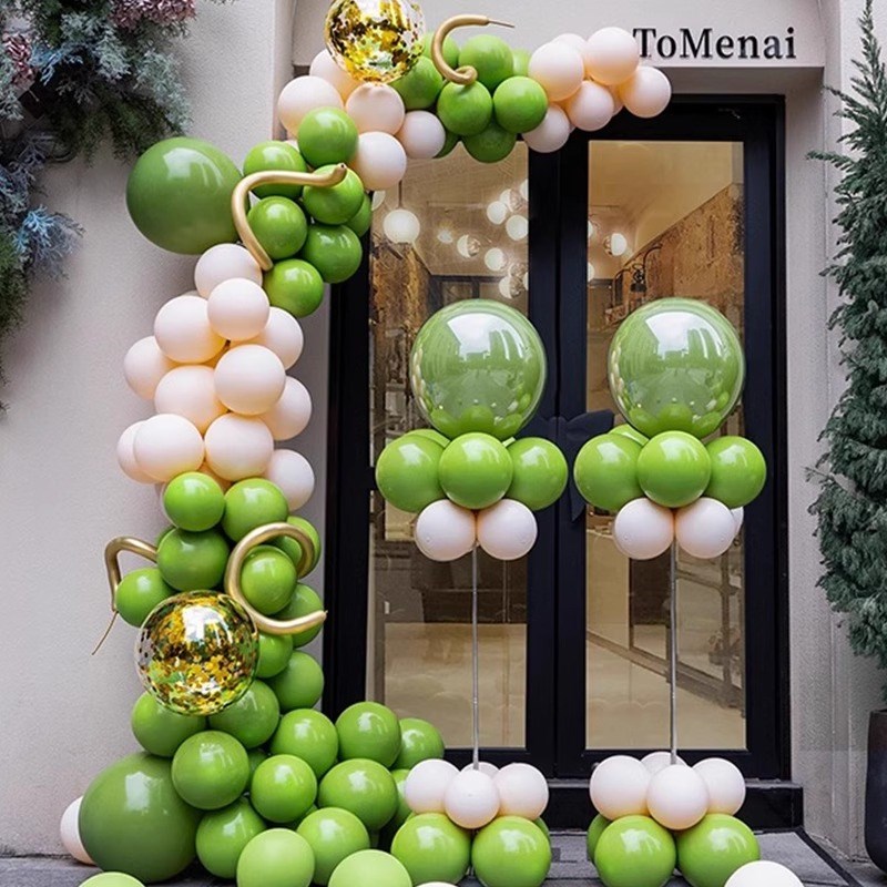 毕业复古橄榄绿i色气球商场开业门店氛围装饰场景布置路引气球立