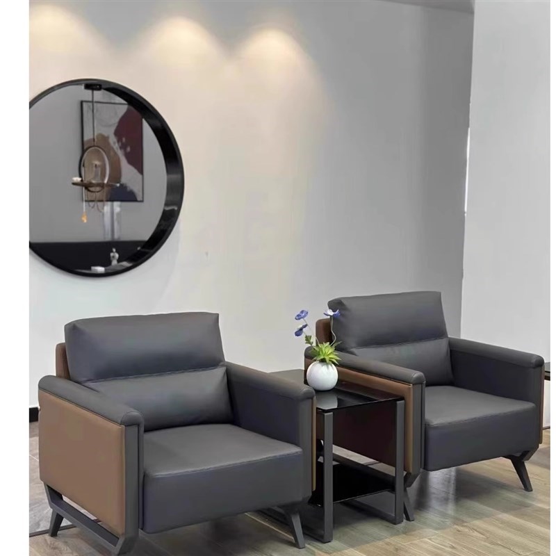位商务茶几休息区组办公室接待单人沙G发椅厅小沙发办公会客z简约
