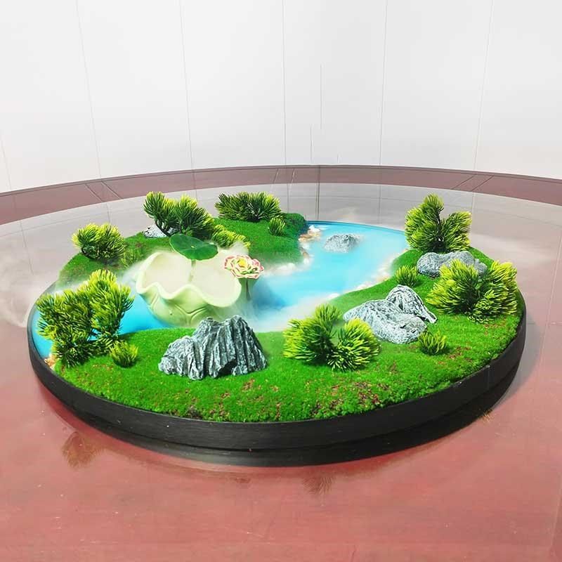 餐桌中间摆花喷雾化流水灯光遥控桌摆转盘花摆圆桌芯装饰盆景花瓶,家居饰品,餐桌花艺,淘宝优惠券,粉丝福利购,淘宝优惠卷