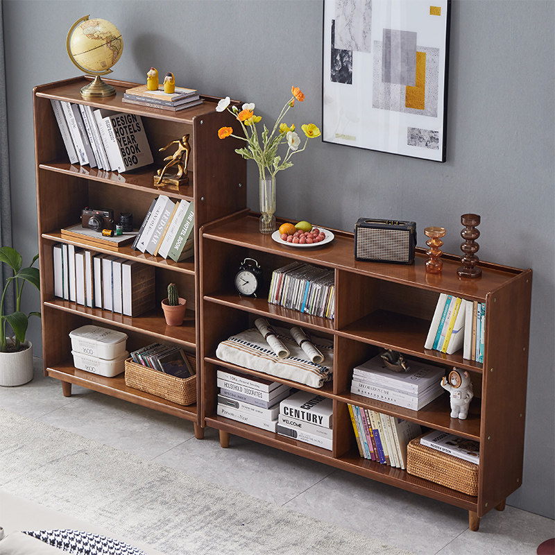 实木简约柜子客厅矮柜落地书架置物架书柜简易卧室儿童收纳格子柜,住宅家具,书架,淘宝优惠券,粉丝福利购,淘宝优惠卷
