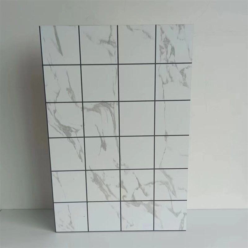 自粘卫生间d纯白色400x800瓷片厨房客厅铝塑板亮光哑光防水墙砖贴