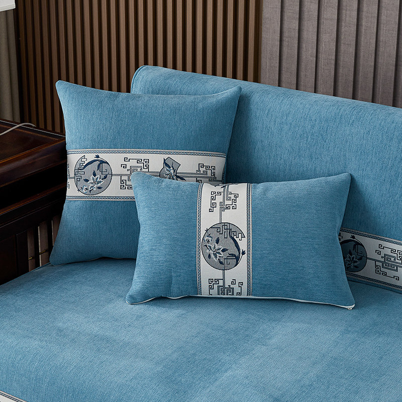 四季通用沙发垫子实木全包沙发套罩雪尼尔红木新中式高档防滑盖布