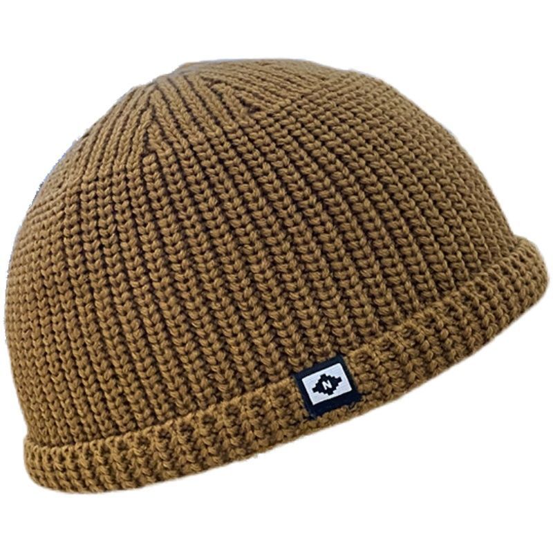 薄款百搭无檐针织帽春夏圆顶毛线帽瓜皮帽雅痞寸头地痞帽嘻哈男女