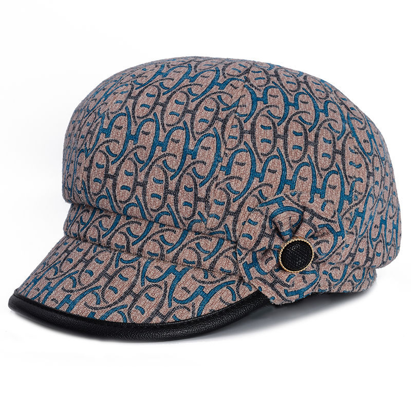 秋冬季帽子女中老年妈妈帽奶奶帽保暖帽毛呢加厚贝雷帽鸭舌帽八角