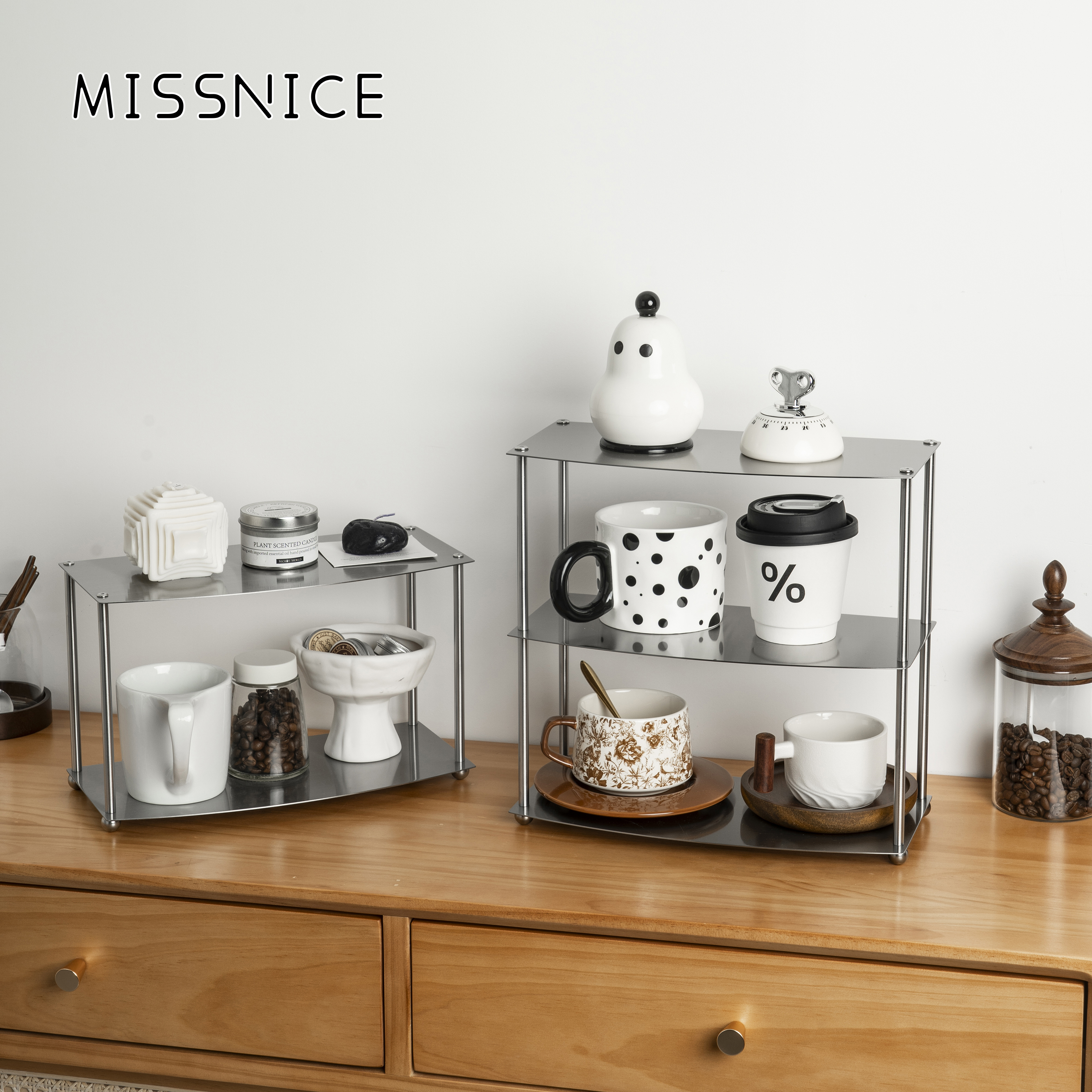 MISSNICE不锈钢桌面置物架