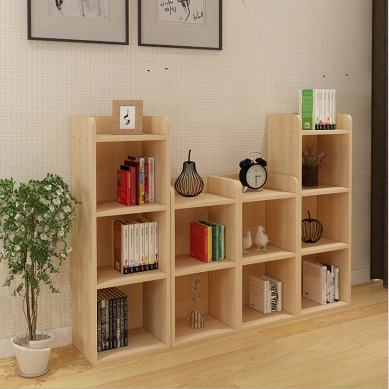 办公书桌面实木多层小书架柜置物架整理储物架收纳层架杂物架