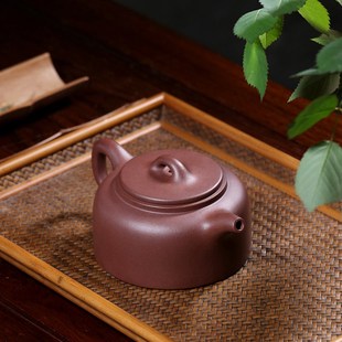宜兴特色紫砂壶全手工家用茶壶茶具原矿老紫泥大口实用曼生井栏壶
