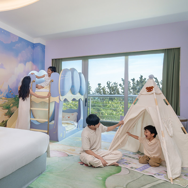 【连住优惠】三正月亲子房/海景房2-3晚含自助晚餐1次+乐园体验
