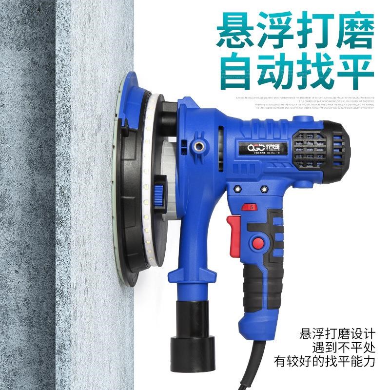 电动墙面手持腻子灯带无尘自吸打磨机G工厂砂纸沙皮抛光墙壁磨墙