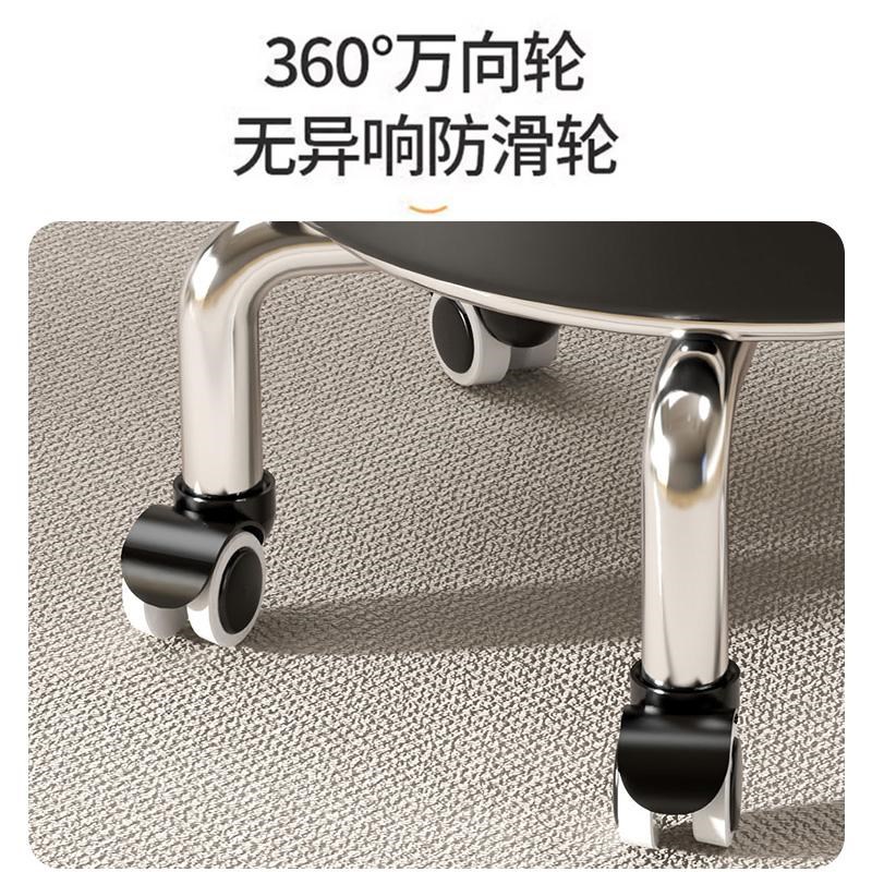 家用滑轮矮凳椅子万向轮小凳子儿童学步矮凳美甲美缝X凳小板凳凳