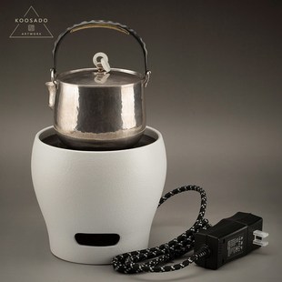 宽山堂莺歌烧电热炉茶道配件电炉素白电陶炉220v莺歌烧牌烧水炉子