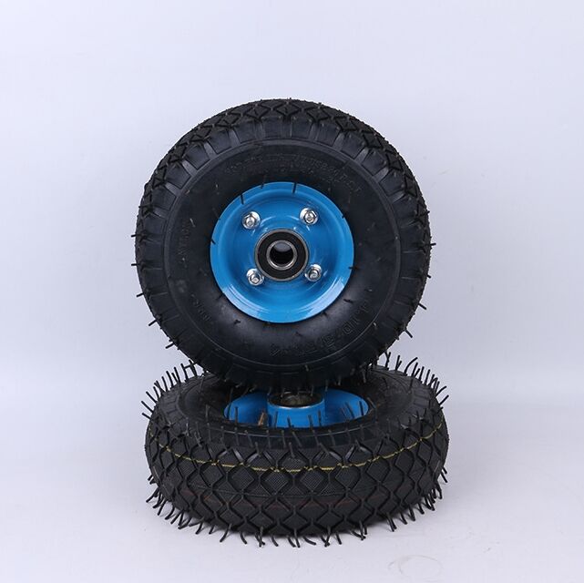 10寸充气轮胎手推车老虎车轮胎410/350-4橡胶轮胎小推车静音轮子