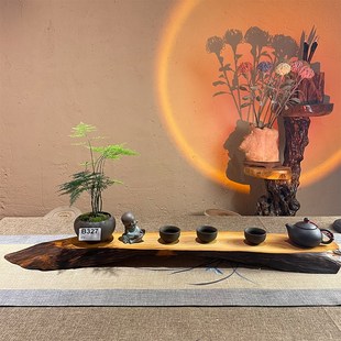 实木随型干泡台根艺茶盘壶原木承盆景花盆底座茶空间手工摆件 中式