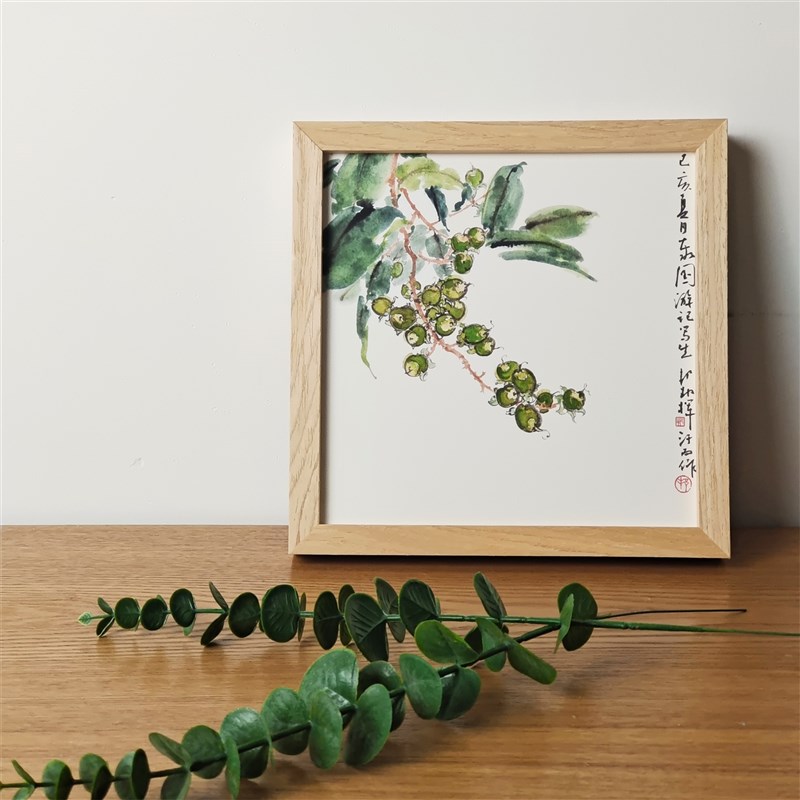 新款中式花卉绿植水墨字画装饰画客厅书房沙发背景墙挂画定制画芯图片