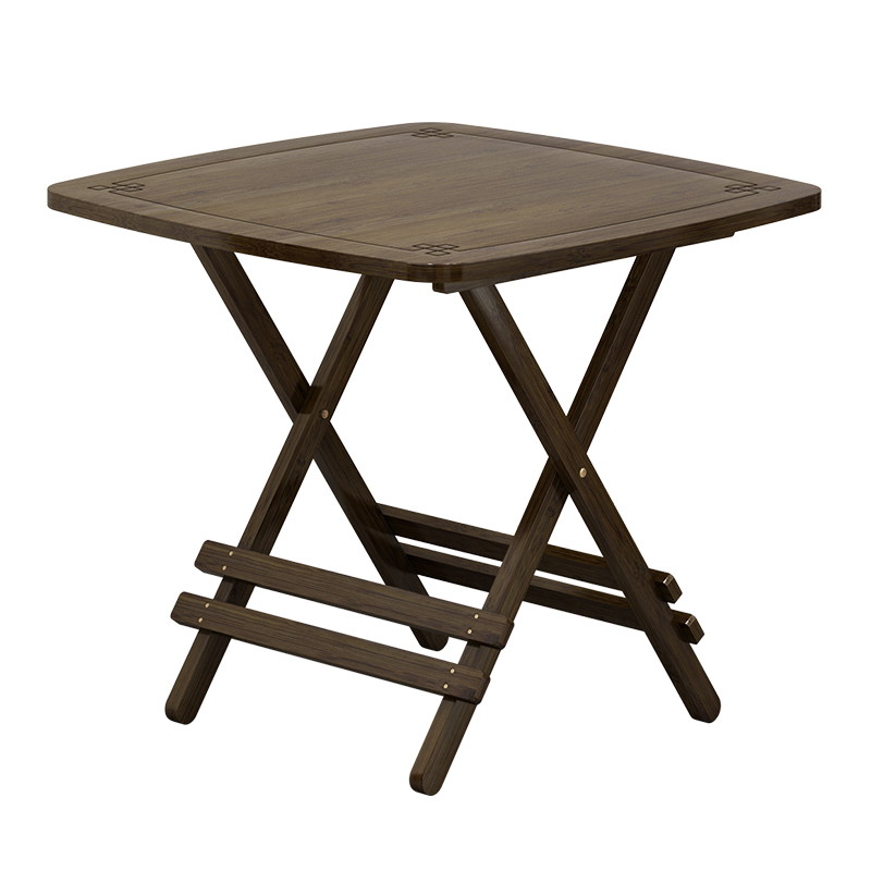 折叠桌餐桌家用小户型实木方桌可便携楠竹饭桌简易正方形吃饭桌子