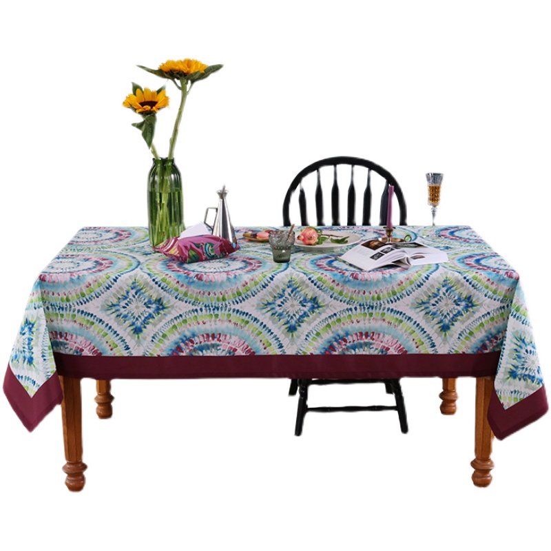 如琪桌布防水防油防污免洗美式家用长方形餐桌布艺高级感客厅台布