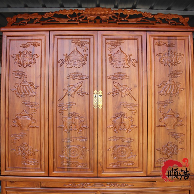 佛龛立柜家用带门实木雕花仿古神龛菩萨关公财神佛柜神台供桌供台
