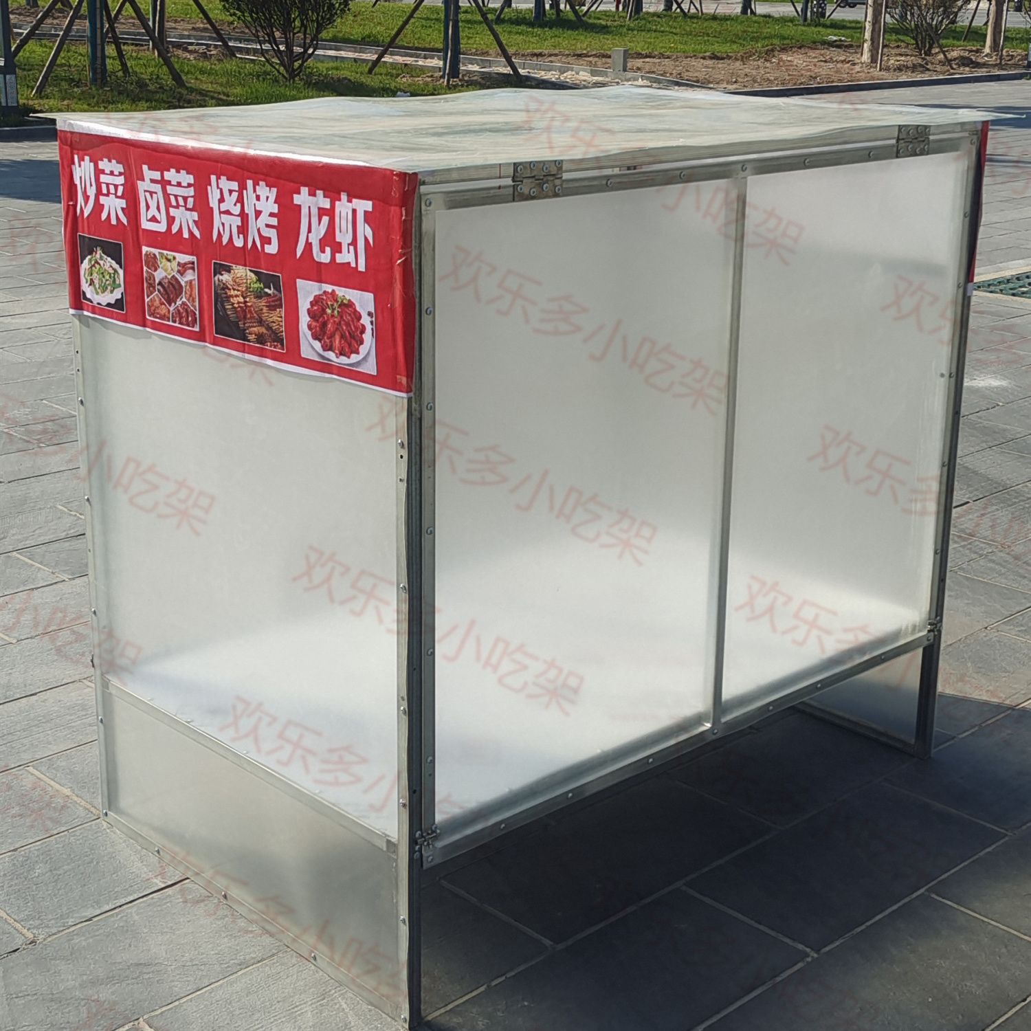 全封闭三轮车小吃摆摊架子不锈钢台面烧烤煎饼夜市炸串厂家自销