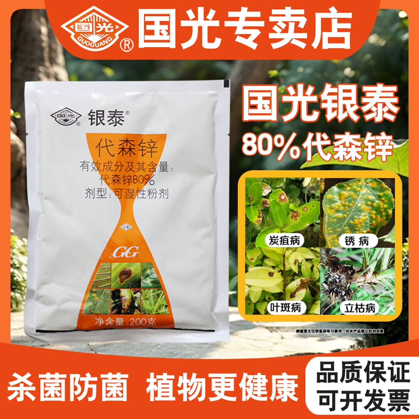 国光银泰叶斑病炭疽病杀菌剂