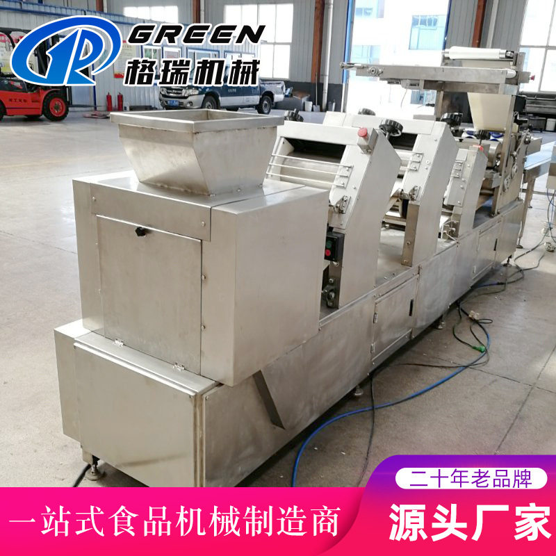 不锈钢水饺生产线 大型扁食饺子加工流水线 商用圆形水饺面皮机