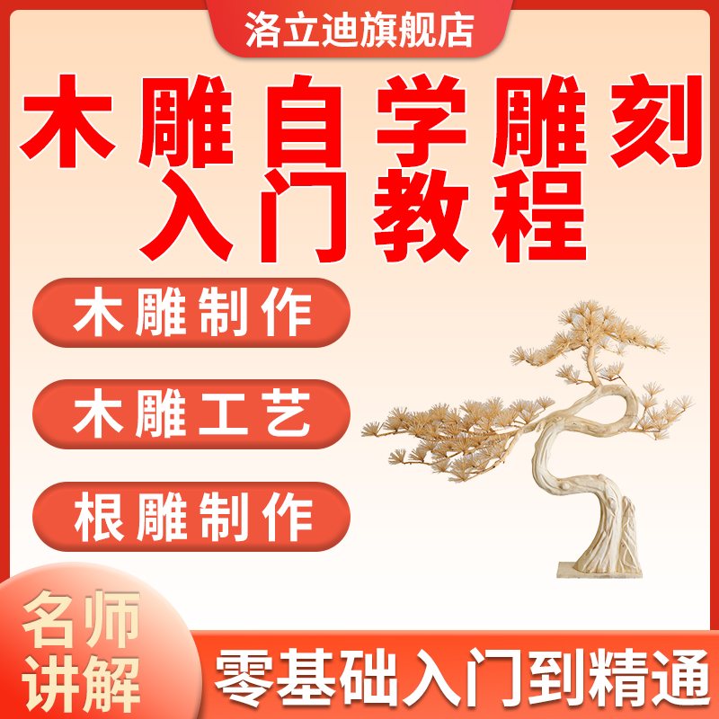 木雕自学雕刻入门教程学习玉石翡翠雕刻技术零基础教学木雕教程