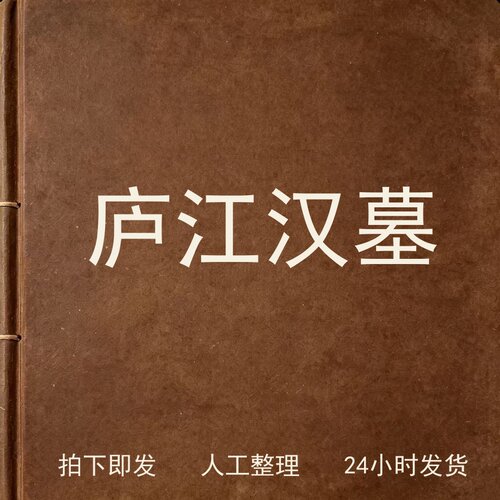 庐江汉墓考古人文兴趣参考电子版